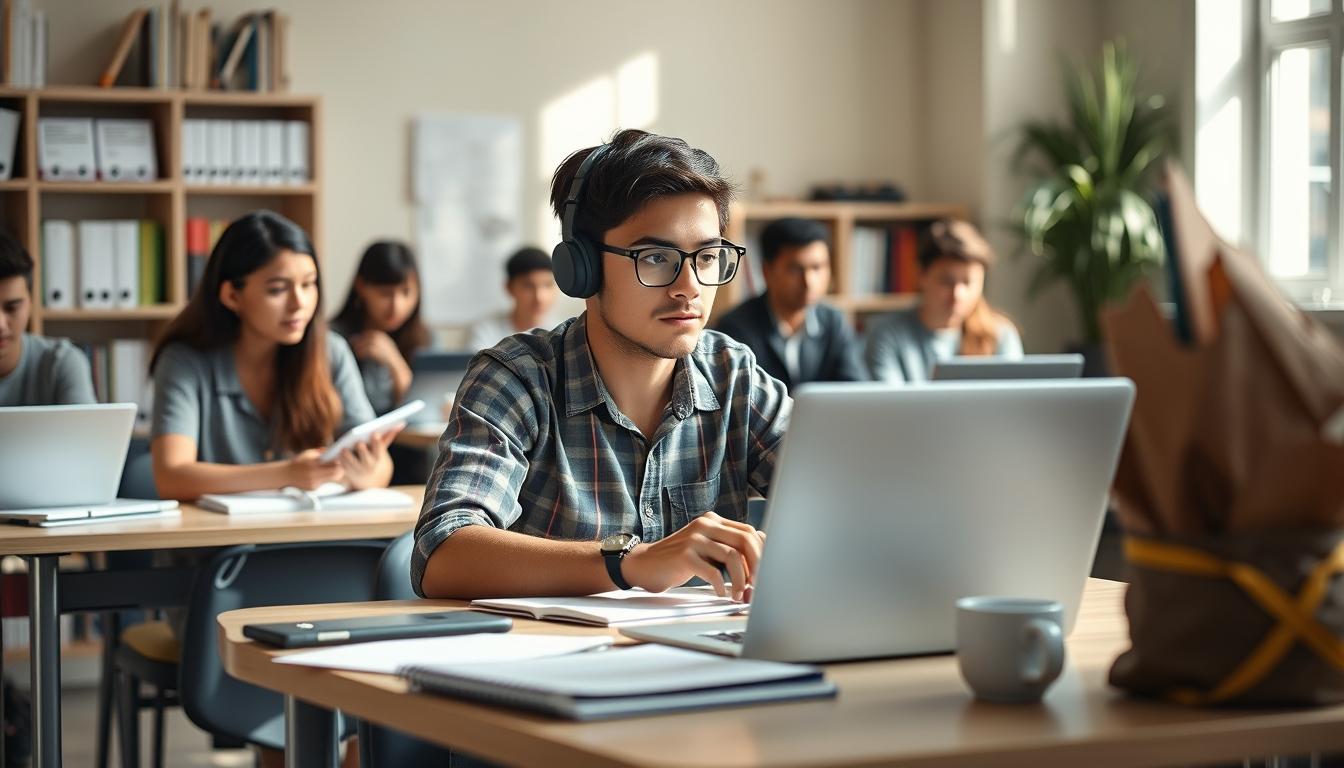 Modern university campus for students